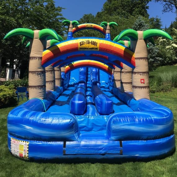 24ft Dual Lane Tropical Water And Slip N Slide