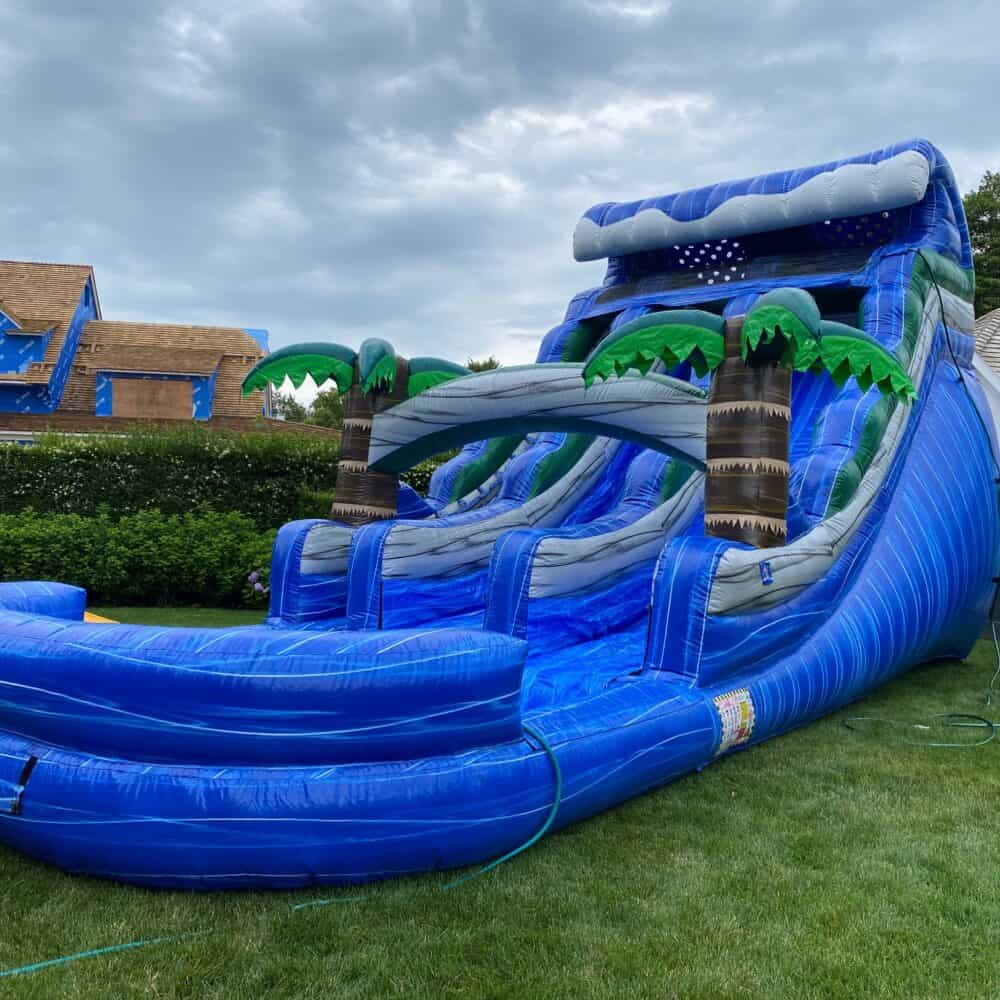 20ft Dual Lane Tropical Wave Water Slide - The Big Bounce Theory